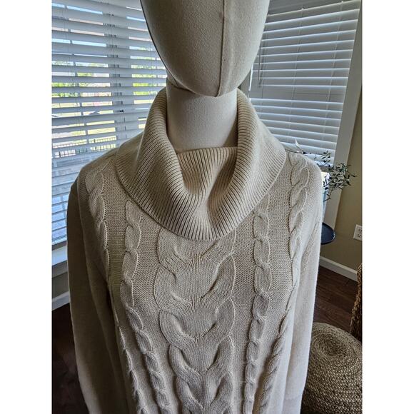 Banana Repulic Cableknit Sweater Dress Women's S NWT Ivory - Picture 2 of 9